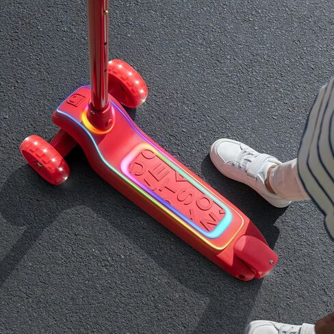 Jetson Jupiter Mini Kids 3-Wheel Light-Up Kick Scooter, Lights on Stem & Wheels, 8 Different Light Patterns, Adjustable Handlebar, Rear Brake, Easy-Folding Mechanism, Ages 3+ in Kuwait