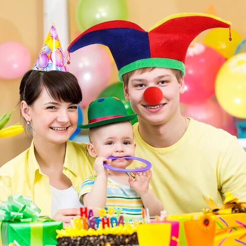 قطعتان من قبعة المهرج، قبعة مهرج مع أجراس، أغطية رأس مضحكة، إكسسوار أزياء المهرج لديكور حفلات الهالوين in Kuwait