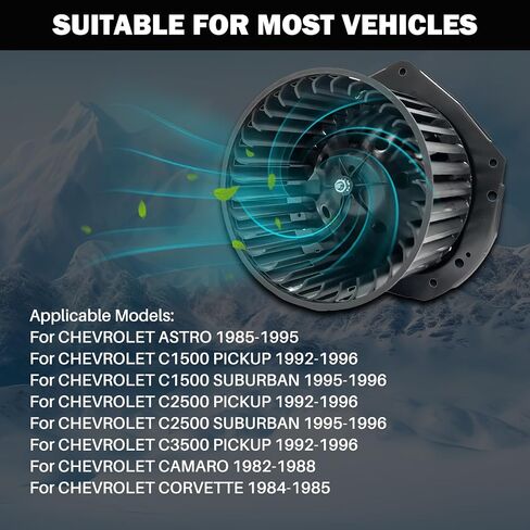 محرك سخان التيار المتردد مناسب لسيارة Chevy Astro C1500 C2500 C3500 Pickup C1500 C2500 Suburban Camaro Corvette for GMC for Pontiac 88890696, 88959521, 35334, PM129, 3010192,44-1145,15-80213 in Saudi Arabia