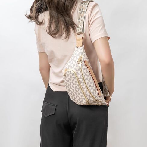 Small Crossbody Sling Bag for Women – Vegan Leather Fanny Packs with Adjustable Strap – Trendy Chest Bag for Travel in Saudi Arabia