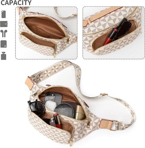 Small Crossbody Sling Bag for Women – Vegan Leather Fanny Packs with Adjustable Strap – Trendy Chest Bag for Travel in Saudi Arabia