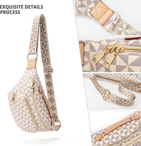 Small Crossbody Sling Bag for Women – Vegan Leather Fanny Packs with Adjustable Strap – Trendy Chest Bag for Travel in Saudi Arabia