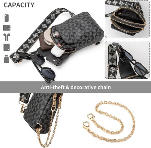 Small Crossbody Sling Bag for Women – Vegan Leather Fanny Packs with Adjustable Strap – Trendy Chest Bag for Travel in Saudi Arabia