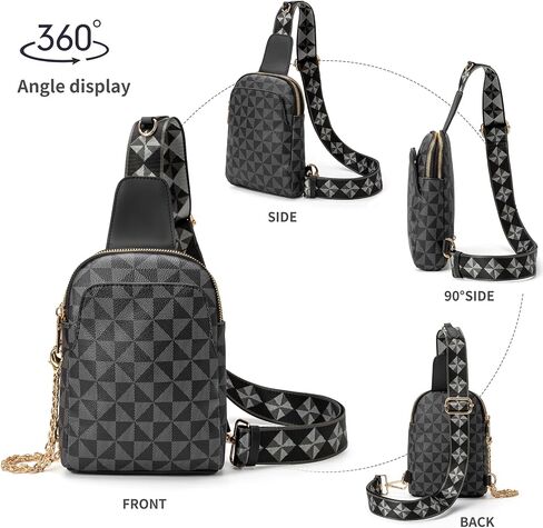 Small Crossbody Sling Bag for Women – Vegan Leather Fanny Packs with Adjustable Strap – Trendy Chest Bag for Travel in Saudi Arabia