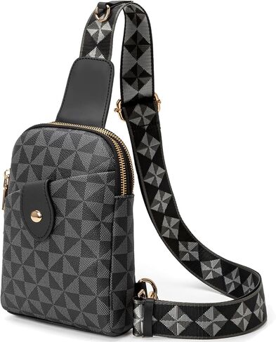 Small Crossbody Sling Bag for Women – Vegan Leather Fanny Packs with Adjustable Strap – Trendy Chest Bag for Travel in Saudi Arabia
