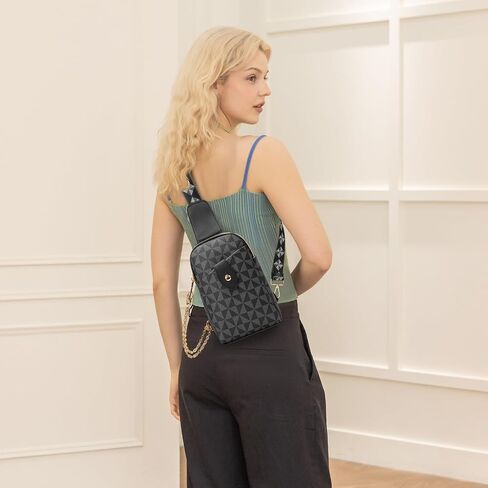 Small Crossbody Sling Bag for Women – Vegan Leather Fanny Packs with Adjustable Strap – Trendy Chest Bag for Travel in Saudi Arabia