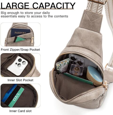 Small Sling Bag for Women Vegan Leather Crossbody Bag Purse Womens Fanny Pack Chest Bag for Women in Saudi Arabia