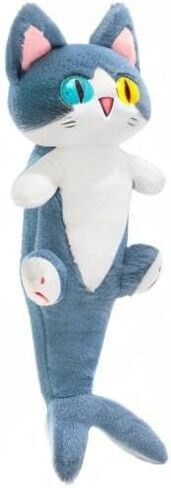 Ditucu Cute Shark Cat Plush Pillow Long Cartoon Kitten Stuffed Animal Toy Kawaii Body Sleeping Plushie Gifts for Kids 19.6 inch in Kuwait