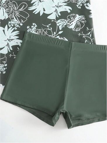 SOLY HUX Women's Two Piece Swimsuit Floral Print Tops and Shorts Bikini Tankini Bathing Suits in Saudi Arabia