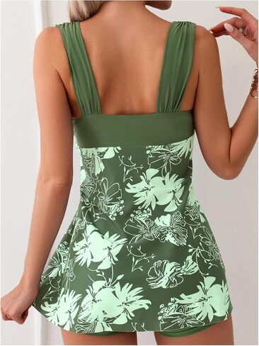 SOLY HUX Women's Two Piece Swimsuit Floral Print Tops and Shorts Bikini Tankini Bathing Suits in Saudi Arabia