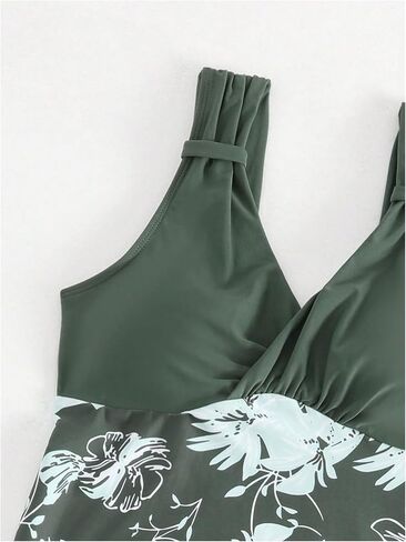 SOLY HUX Women's Two Piece Swimsuit Floral Print Tops and Shorts Bikini Tankini Bathing Suits in Saudi Arabia