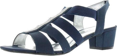 David Tate Womens Eve Rhinestone Block Heel Evening Sandals in Kuwait