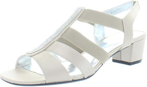David Tate Womens Eve Rhinestone Block Heel Evening Sandals in Kuwait