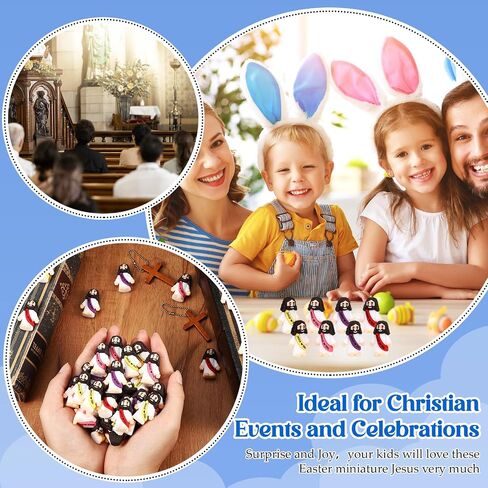 Bememo 100pcs Little Jesus Loves You Figures Religious Gift, Vibrant Color in Kuwait