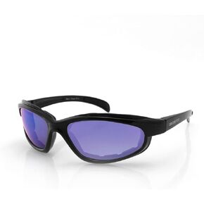 BOBSTER ® Fatboy, Gloss Black Frame, Cyan Mirror Lens