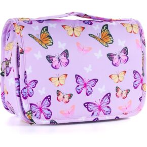 Tie Dye Hanging Toiletry Bag for Girls, Travel Toiletry Bag for Teen Girls Cosmetic Makeup Waterproof Wash Bag Traveling Toiletries, Blue