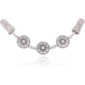 YOQUCOL Vintage Cardigan Clip Sweater Clip Dress Back Clip Silver Brooch Shawl Clip For Women Girls
