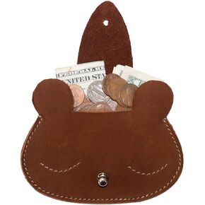 Hide & Drink, Sleepy Bear Leather Coin Pouch/Wallet/Card Holder/SD Organizer/USB Flash, Handmade Includes 101 Year Warranty :: Swayze Suede