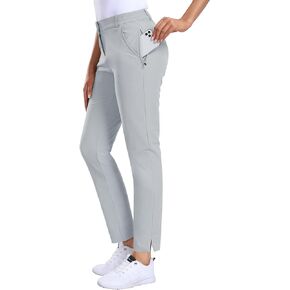 Hiverlay Womens Golf Pants Stretch Work Ankle Pants with Pockets Quick Dry Straight Business Casual Hiking Pants
