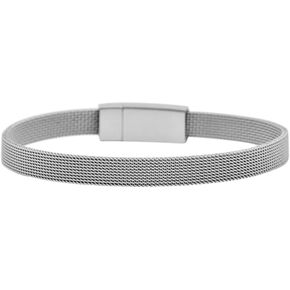 Geoffrey Beene Stainless Steel Men's Mesh Bracelet