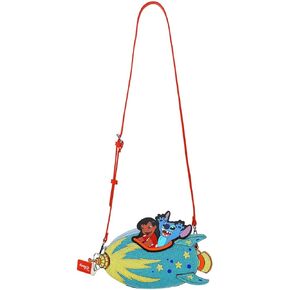 Lilo & Stitch Rocketship Women's Novelty crossbody bag With Glitter Fabric