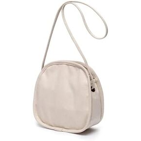 Canvas Small Round Bag—Unique Round Design Women's Crossbody Bags for Fashion and Large Capacity