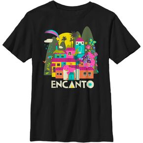 تي شيرت Disney Encanto Encanto Gold Boys للجنسين بأكمام قصيرة تي شيرت Disney Encanto Encanto Gold Boys Husky قصير الأكمام، أسود، X-Large US in Kuwait