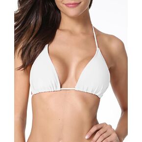 Women's Triangle Bikini Top Halter Tie Back Bathing Suit Top Swimwear for Women