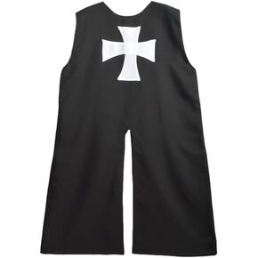 BLESSUME Knight Tunic Black Medieval Templar Knight Surcoat Tabard