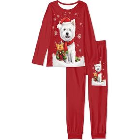 2 Pcs Women Pajama Sets Soft Long Sleeve Sleepwear Pajamas Tops and Pants with Pocekt XS-6XL