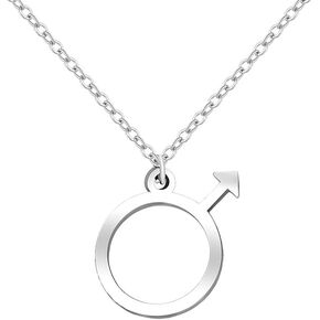 MANZHEN Stainless Steel Male Mens Symbol Pendant Necklace for Men