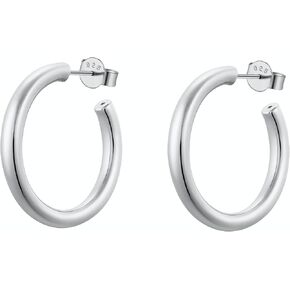 Classic 25mm Hoop Earrings in 925 Sterling Silver in Kuwait