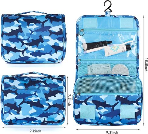 Tie Dye Hanging Toiletry Bag for Girls, Travel Toiletry Bag for Teen Girls Cosmetic Makeup Waterproof Wash Bag Traveling Toiletries, Blue in Saudi Arabia