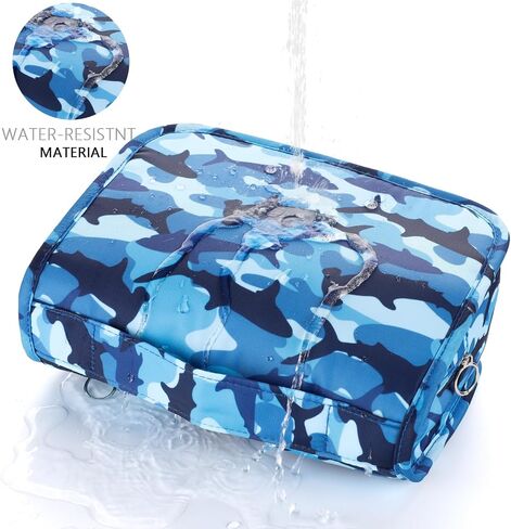 Tie Dye Hanging Toiletry Bag for Girls, Travel Toiletry Bag for Teen Girls Cosmetic Makeup Waterproof Wash Bag Traveling Toiletries, Blue in Saudi Arabia