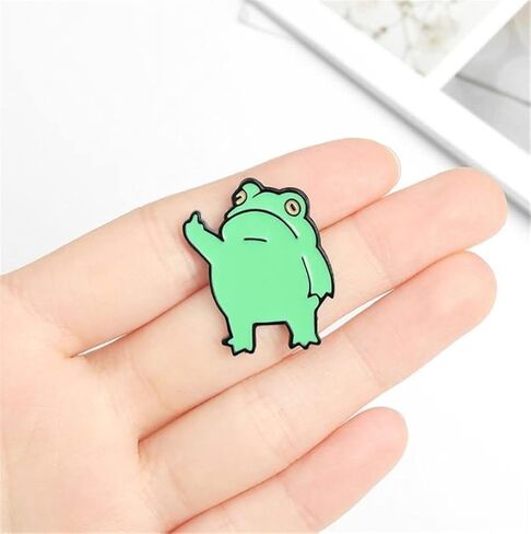 Cute Frog Heart Skull Cowboy Cat Enamel Pins 3Pcs Cartoon Lapel Badge Animal Pin Brooch Hat Bag Clothing Accessories Jewelry Gift, Metal, no gemstone in Kuwait