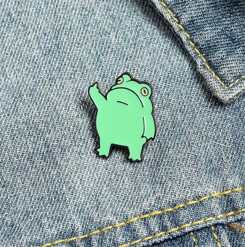 Cute Frog Heart Skull Cowboy Cat Enamel Pins 3Pcs Cartoon Lapel Badge Animal Pin Brooch Hat Bag Clothing Accessories Jewelry Gift, Metal, no gemstone in Kuwait