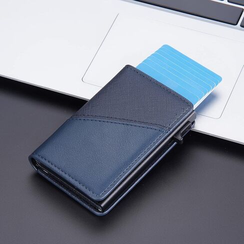 محفظة بطاقات نحيفة من YILANDI للرجال مع مشبك نقود، محفظة حامل بطاقات الائتمان للرجال RFID بحجب الجيب الأمامي وواقي بطاقات الائتمان لبطاقة الائتمان، تناسب أي استخدام في Pockterm (بني) in Kuwait