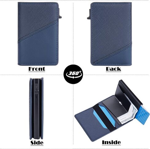 محفظة بطاقات نحيفة من YILANDI للرجال مع مشبك نقود، محفظة حامل بطاقات الائتمان للرجال RFID بحجب الجيب الأمامي وواقي بطاقات الائتمان لبطاقة الائتمان، تناسب أي استخدام في Pockterm (بني) in Kuwait