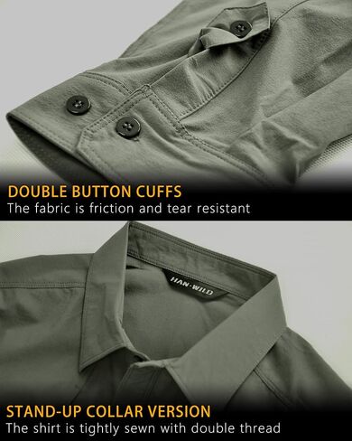 Men's Tactical Shirts Breathable Quick Dry Long Sleeve Fishing Shirt Sun Protection Outdoor Lightweight Button-Up Work Shirt in Saudi Arabia