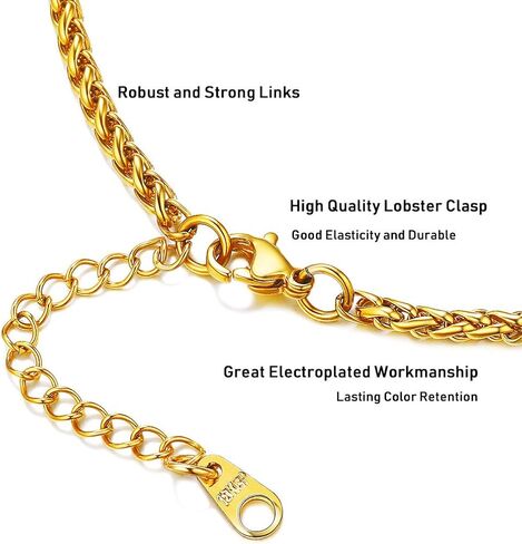PROSTEEL قلادة خريطة أفريقيا من الفولاذ المقاوم للصدأ للرجال والنساء، ذهب عيار 18 قيراط/ذهب وردي/مطلي باللون الأسود، متاح حسب الطلب، قابل للتعديل، 22 بوصة - 24 بوصة، يأتي صندوق هدايا in Kuwait