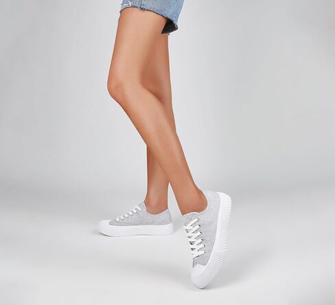 LUCKY STEP Women 's Canvas Shoes Low Top Fashion Sneakers Lace-up Classic Casual Walking Shoes in Kuwait