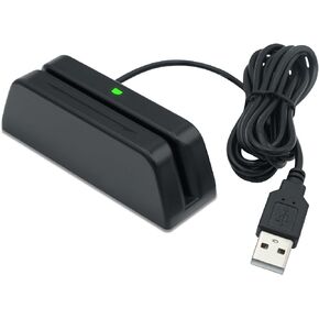 MSR123 Magnetic Stripe Swiper Reader Magstripe Credit Card Reader 3 Track for Quickbooks Online POS System Cashier Registry Cash Register