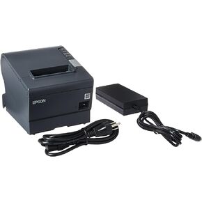 TM-T88V طابعة حرارية مباشرة - أحادية اللون - طباعة إيصالات باللون الرمادي الداكن