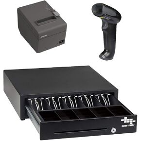 POS Hardware Bundle for Square - Cash Drawer and Thermal Receipt Printer,[Compatible with Square Stand and Square Register]