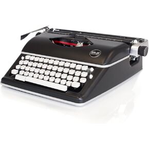 آلة كاتبة We R Memory Keepers Retro باللون الوردي، طراز قديم، خط عتيق، لغرفة الصياغة، للتزيين والهدايا وكتابة الحروف والبطاقات والمزيد