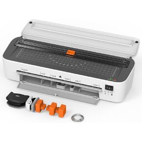 Laminator, 11 in 1 Laminator Machine with 36 Laminating Sheets, A4/Letter Size Desktop Thermal Laminator 2 Temperature Modes 3 Cutters Built-in Paper Trimmer for Office School Business Home