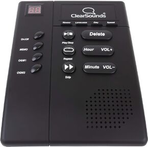ANS3000 Amplified Answering Machine for Analog Telephones Landline with Up to 30dB Amplification
