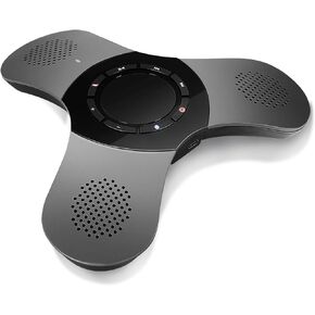 Bluetooth Conference Speaker with Microphone & Premium 360° Voice Pickup，USB-C Speakerphone Home Office for Teams/Zoom,Noise Cancelling Omnidirectional Conference Room Microphone and Speaker