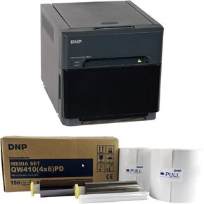 QW410 4.5-inch Dye-Sublimation Professional Photo Printer Essential Bundle with 4x6-inch DNP Digital Media, 2 Rolls (300 Total Prints)
