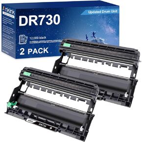 Ankink DR730 Compatible Drum Unit (Not Toner) Replacement for Brother DR-730(2 Pack) DR760 760 for HL-L2350DW HL-L2370DW HL-L2395DW HL-L2325DW MFC-L2750DW MFC-L2710DW L2690DW DCP-L2550DW Printer